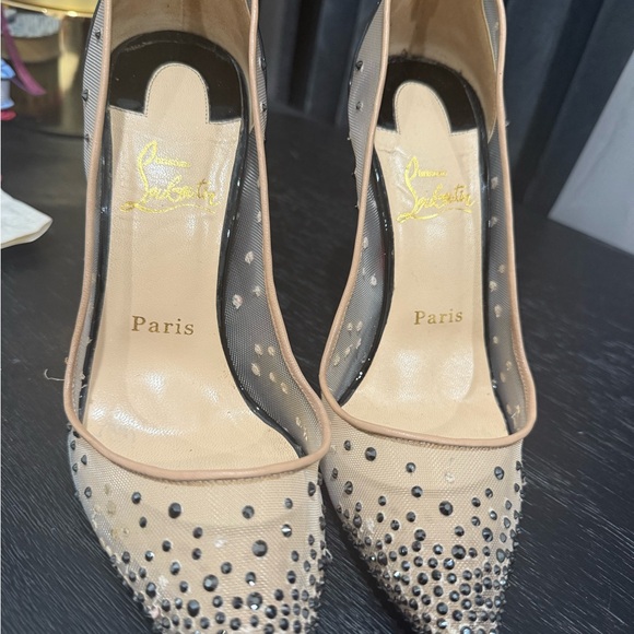 CHRISTIAN LOUBOUTIN 
Strass Follies 100 Pumps 37.5 Black - Picture 4 of 16